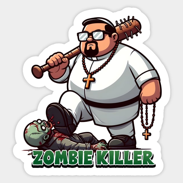 Zombie Killer Sticker by Rawlifegraphic
